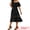 Black, variant on Women's Off Shoulder Flutter Sleeve Maxi Dress M Mint Green