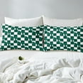 thumbnail image 3 of Erosebridal Housse de Couette avec Nœud Mignon, Literie à Carreaux Buffalo Vert Foncé, Réversible 2 Pcs (Sans Couette), 3 of 7