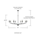 thumbnail image 4 of 8 Light Chandelier In Minimalist Style-29.75 Inches Tall And 52 Inches Wide-Matte Brass Finish    -Traditional Installation Capital Lighting 449981Ma, 4 of 7