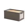 thumbnail image 5 of Hvmvliv Cloth Open Window Visible Clothing Storage Box with Lid, Household Clothes Organizer Large Balcony Organising Box, Pull Out Handle Gray, 5 of 7