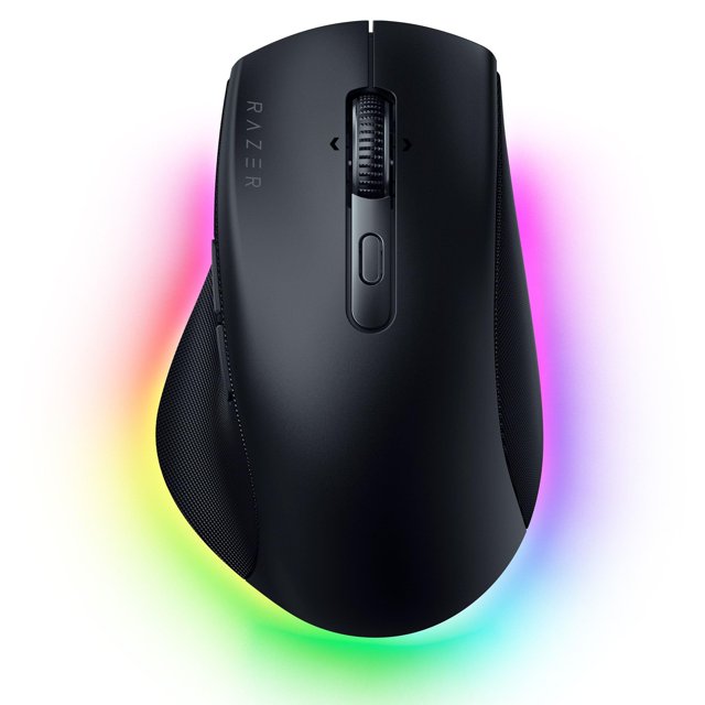 Razer Pro Click V2 Wireless Mouse: Right-Handed Ergonomic Design with Thumb Rest - AI Prompt - Long Battery Life - Multi Device Connectivity via 2.4GH