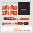 thumbnail image 6 of VEVOR Wheel Chock Tie Down Kit, 2" x 96" Tie Down Strap Kit, Heavy Duty Trailer Tie Down System for 10"-23" Wheels, ATV, UTV, Trailer, Mower, Wheel Chock Tie-Down Accessories, 4-Pack, 6 of 10