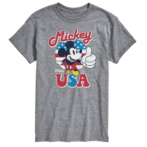 Disney - Americana - Mickey Mouse USA Flag - Adult Short Sleeve Graphic T-Shirt
