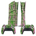 thumbnail image 2 of Plaid Pink & Green PS5/PS5 Pro/PS5 Slim Digital Disc Skin Sticker For Console And Controller Skins, 2 of 7