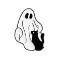 thumbnail image 1 of TQEHS Broches de esmalte de fantasmas lindos de Halloween, broche de esmalte de fantasmas kawaii, broche de gato negro de fantasmas blancos de dibujos animados, broche de fantasmas de Halloween novedo, 1 of 6