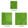thumbnail image 3 of MyOwn Twin XL Sheet Sets - Cotton Rich Twin XL Bedding Sets, 3 Piece Deep Pocket Twin XL Sheet - Ultra Soft, Wrinkle Resistant, Quick Dry, Easy Care Twin XL Sheets - Kiwi Green, 3 of 5