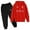 Red, variant on SGMVNU Girls Sweatsuit Set 2 Piece Outfits Boys Cotton Sweatshirts Sweatpants Youth Girls Pullover Casual Tracksuits Kids Clothes, Size 13-14 Years, Red