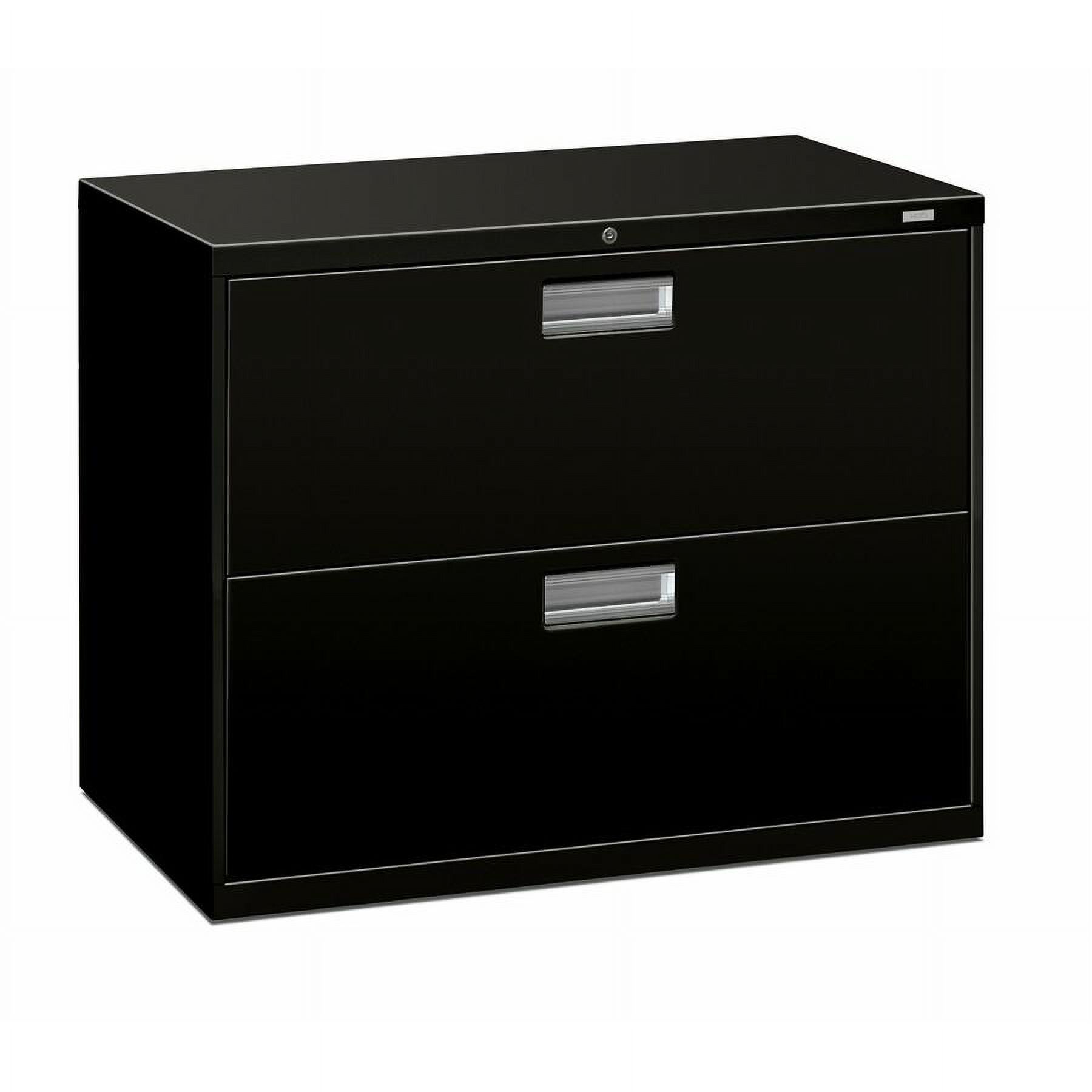 HON 2-Drawer Filing Cabinet - 600 Series Lateral Legal or Letter File Cabinet, Black (H682) - image 2 of 2