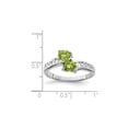 thumbnail image 3 of Gem & Harmony 1.00 Carat (Ctw) Peridot Heart Promise Ring in Sterling Silver for Women, 3 of 5
