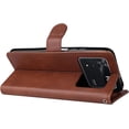 thumbnail image 4 of Retro Solid Color Wallet Case for Xiaomi Poco X4 Pro 5G, Business Fashion PU Leather w/Kickstand with Card Holder Flip Phone Cover for Xiaomi Poco X4 Pro 5G CS Brown, 4 of 7
