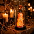 thumbnail image 4 of Feledorashia Halloween Ghost Night Light, Glass Cloche Table Lamp, Mini Ghost Figurine Dome with Warm White Lights, Spooky Halloween Decor for Bedroom Nightstand, Vintage Style Ambient Lighting, 4 of 7