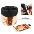 thumbnail image 4 of PhooArto Large Barrel Drawstring Makeup Bag, Owl Sunglasses Pattern Travel Cosmetic Bag Portable Make Up Organizer Bag, 4 of 6