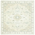 thumbnail image 5 of SAFAVIEH Micro-Loop Emilija Floral Bordered Wool Runner Rug, Beige/Ivory, 2'3" x 7', 5 of 6