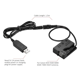 thumbnail image 2 of Batería ficticia 8X-E8 con cable adaptador USB de repuesto para banco de energía de CC LP-E8 para cámaras DSLR 550D 600D, 2 of 8