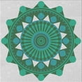 thumbnail image 1 of Ahgly Company Indoor Square Patterned Mint Green Novelty Area Rugs, 5' Square, 1 of 6