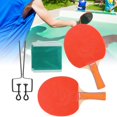 thumbnail image 3 of High Elastic Rubber Sheet Table Tennis Set, Double Sides Cover  Pong Racket, Pen-hold Grip/shakehand Grip Practice And Casual Play For Adult And Children Table Tennis Bat Set, 3 of 8