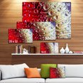 thumbnail image 3 of Colorful Red Flower in Raindrops - Large Floral Canvas Artwork, 3 of 4