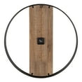 thumbnail image 7 of Kate and Laurel Ladd Modern Farmhouse 24" Diameter Numberless Wood and Metal Round Wall Clock, Brown and Black, 7 of 7
