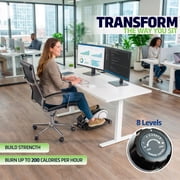 DeskCycle White Ellipse Leg Exerciser - Under Desk Elliptical Machine