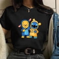 thumbnail image 2 of Cute Stitch Pooh Bear Disney T Shirt Women Kawaii Harajuku Summer Streetwear Black Tops Fashion Casual Femme Vetement T-shirtsM Gao Jinjia LED, 2 of 2