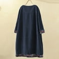 thumbnail image 4 of Styesk Robes pour Femmes Grande Taille Mode Femmes Manches Longues Velours Côtelé Imprimé Poches Robe Décontractée, 4 of 4