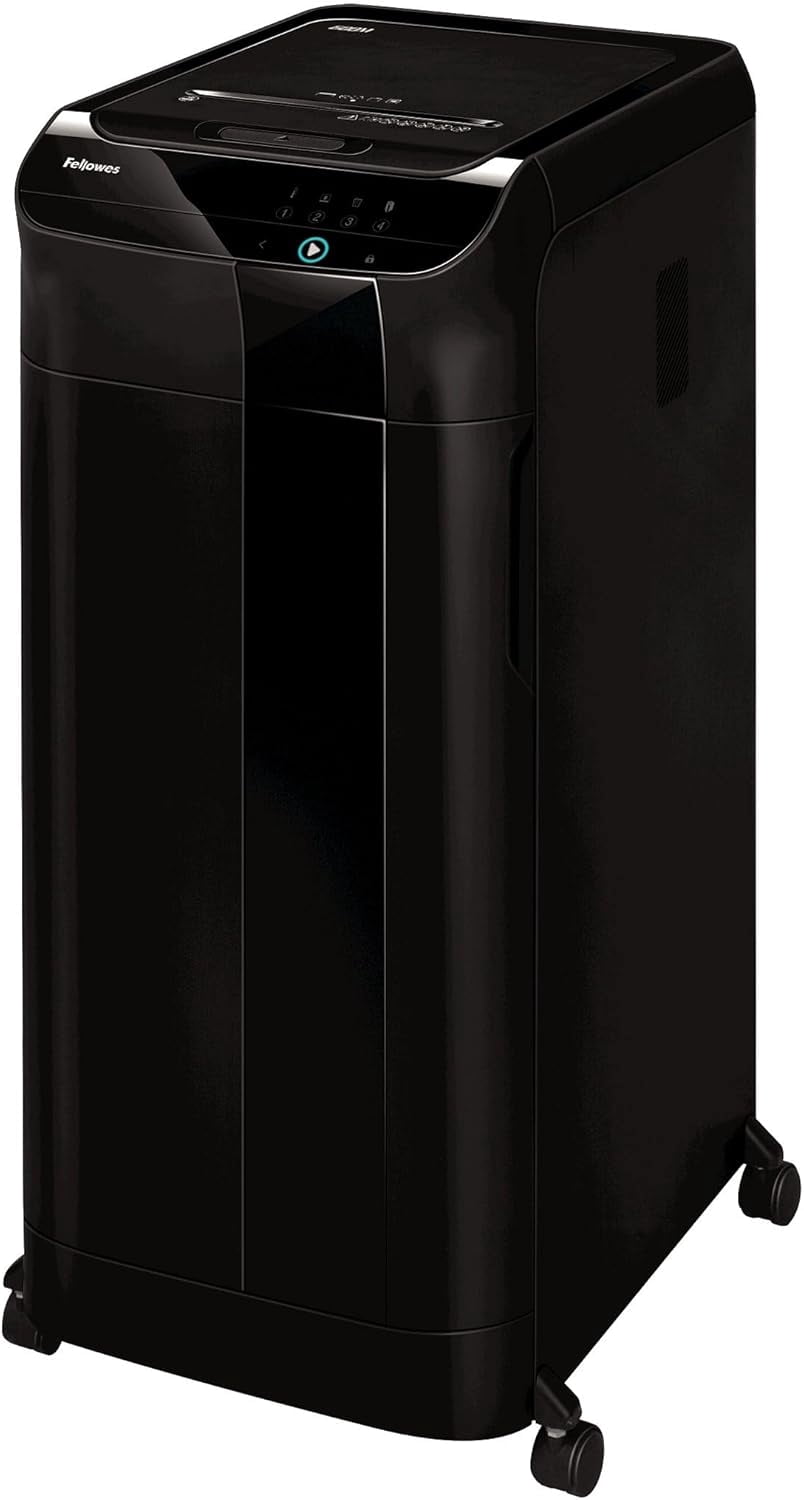 Restored : Fellowes AutoMax 600M 2-in-1 Heavy Duty Auto Feed Commercial Paper Shredder with Micro-Cut (Refurbished)