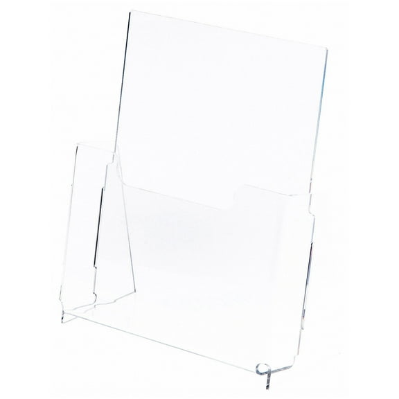 Plymor Clear Acrylic Paper Literature Holder (Countertop), Fits 8.5" x 11" Documents