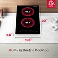 thumbnail image 2 of GASLAND 12 in. 2 Burners Radiant Electric Ceramic Cooktop,240 V 2400 W, Child Safety Lock, Timer, 2 of 8