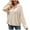 Beige, variant on QIPOPIQ Womens Sweaters Clearance Pullover Sweaters Fashion Casual Color Long Sleeve V-Neck Sweater Knitwear Black M