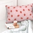 thumbnail image 4 of Pofeuu Hand Drawn Strawberry Print Polyester Microfiber Plush Pillowcases, Super Soft and Cozy Pillow Case Covers with Envelop Closure（Pillow core not included）-14"x20", 4 of 6