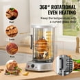 thumbnail image 6 of KFFKFF Rotisserie Grill, Upright Chicken Shawarma Cooking Device for Countertop, Electrically Powered Stainless Steel Broiler, Gyro Oven and Doner Kebab Maker, Suitable for Domestic, 6 of 9