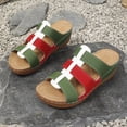 thumbnail image 3 of FRSASU Women's Platform Sandals Wedge Heels Sandals Ankle Strap Open Toe Casual Summer Dressy Wedges Shoes Green, 3 of 8