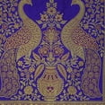 thumbnail image 3 of Stylo Culture Indian Zippered Sofa Brocade Royal Blue And Gold Decorative Throw Pillow Covers 12x12 Jacquard Weave Banarasi Couch Pillow Cases Peacock Floral 30x30 cm Cushion Covers (1 Pc), 3 of 3