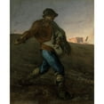 thumbnail image 2 of Jean-François Millet 15x18 Gold Ornate Wood Frame and Double Matted Museum Art Print Titled - The Sower (1850), 2 of 4