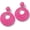 Hot Pink, variant on Boho Raffia Statement Circle Earrings - Cute Round Dangle Summer Handmade Rattan Jewelry for Women - Lightweight[h5082]