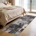 thumbnail image 4 of FairOnly Grey 2'x6'Abstract Machine Washable Runner Rug Pet Friendly Low Pile Non Slip Contemporary Floor Rug for Kitchen Entryway Hallway Laundry, 4 of 7