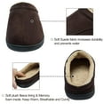 thumbnail image 4 of Needbo Men's Memory Foam Slippers Soft Plush Fleece Lining Slip On Indoor Outdoor Clog House Shoes, Coffee, 8-8.5, 4 of 7