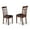 Mahogany, variant on East West Furniture Capri Leather Dining Chair in Cappuccino (Set of 2)
