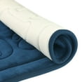 thumbnail image 4 of Alfombras de baño de espuma de memoria REGALWOVEN, con fondo antideslizante, suave, absorbente de agua, de secado rápido, color azul oscuro, 20" x 32", 4 of 6