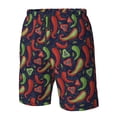thumbnail image 4 of Cauagu Red Chili Print Men's Swim Trunks,Hawaiian Bathing Suit Swimsuits Beach Shorts with Pockets for Men Quick Dry Swimming Board Shorts-XX-Large, 4 of 6
