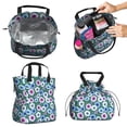 thumbnail image 2 of Pioneer Flower Floral Print Pattern Drawstring Lunch Bag Women - Drawstring Lunch Bag Insulated for Work Office - Stain-Resistant Large Lunchbags for Women with Multi-Pockets, 2 of 6