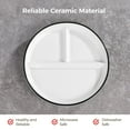 thumbnail image 4 of 2 Pcs Portion Control Plates, 9.3" Ceramic Divided Plates for Adults, Round Porcelain Dinner Diet Plates, White Ceramic Plates for Balanced Meals, Diabetes and Weight Loss Diet Plates, 4 of 6