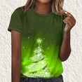 thumbnail image 3 of Camisetas Casuales de las Mujeres Suéter de Manga Corta Impreso Cuello Redondo, Poliéster Ligero para Todas las Estaciones Diario Y Confort de Uso, 3 of 4