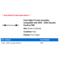 thumbnail image 2 of Front Right CV Axle Assembly - Compatible with 2004 - 2006 Chrysler Pacifica FWD 2005, 2 of 2