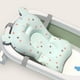 thumbnail image 3 of Asiento de baño para bebé, alfombrilla de soporte de seguridad, malla de malla, lavable, transpirable, suave, ducha para niños pequeños, cojín para el cuerpo con correas, estrella verde Yuarrent BA000371-04, 3 of 7