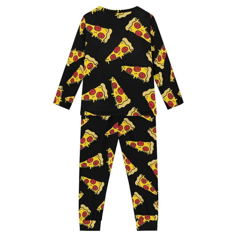 Pizza print pajamas sale