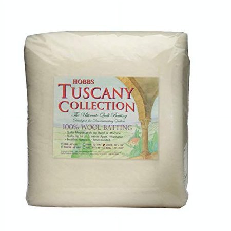 Hobbs Batting Tuscany 100% Washable Wool 96in x 108in, 96" x 108"/Queen
