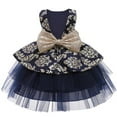 thumbnail image 3 of LNMQLPDBS Toddler Princess Dress Flower Girls Tulle Dress Vintage Jacquard Princess Pageant Birthday Party Wedding Prom Evening Dance Gown for Baby Infant Girl, 3 of 3