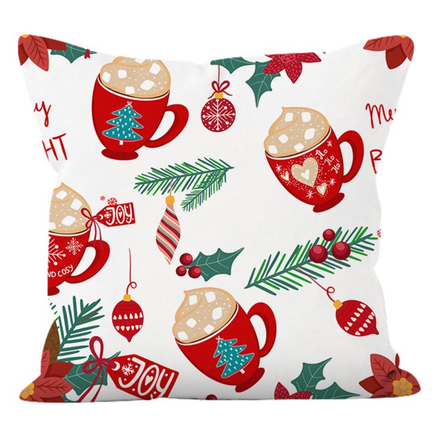 Funda De Almohada Suave Navideña Funda De Cojín Con Estampado De Dulces Navideños Decoración Para Sofá Del Hogar Funda De Almohada Lumbar