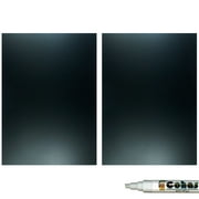 Cohas 2 Pack Eco Unframed Black Chalkboards, 5 by 7 inches, White Marker